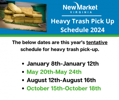 Info graph with heavy trash pick up dates