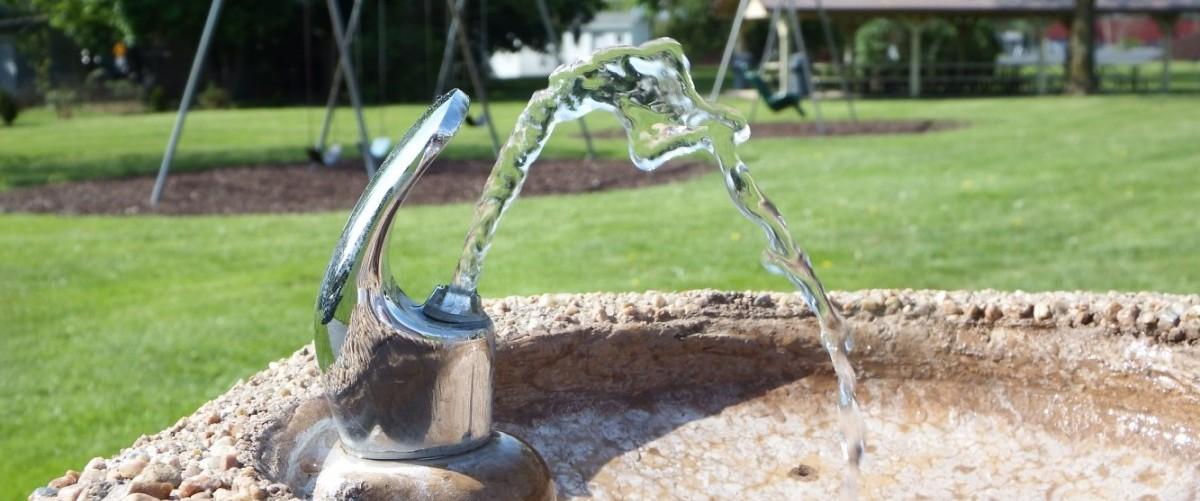 Water fountain in park