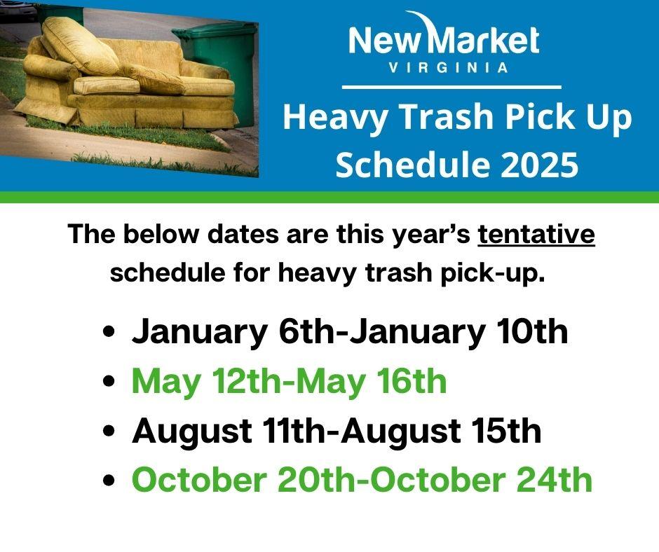 Heavy Trash Collection 2025 Schedule New Market VA