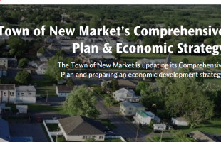 Photo of New Market with the title Town of New Market's Comprehensive Plan and Economic Strategy